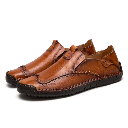 Damen Elegante Mokassins aus hochwertigem Leder mit bequemem Druckverschluss EB