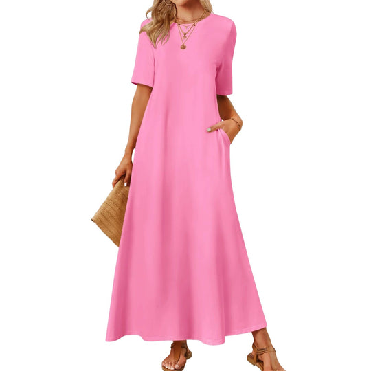 Damen Maxikleid mit lässigem Schnitt und praktischen Taschen EB