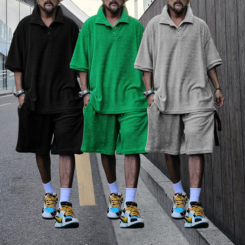 Herren Oversized T-Shirt und Shorts-Set mit lässigem Design EB