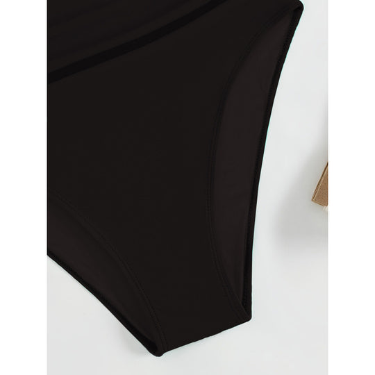 Damen Elegant geschnittene Badeanzug mit knotenfreiem Design EB