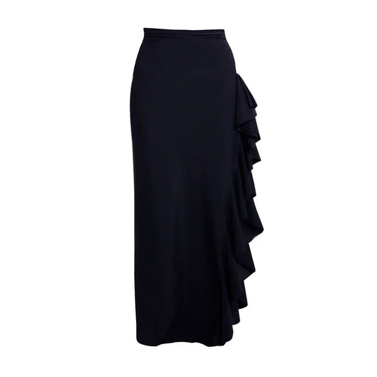 Damen Badeanzug mit modischem Off-Shoulder Design und eleganter Rüschen-Maxiröhre R&B