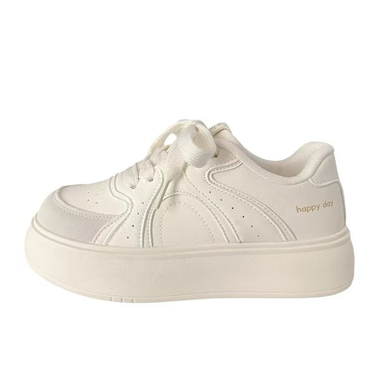 Damen Elegante Plateau-Sneaker mit strukturiertem Obermaterial EB