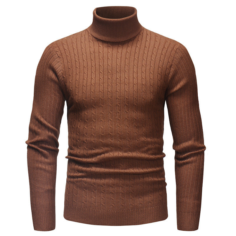 Herren eleganter Rollkragenpullover aus feiner Strickware EB