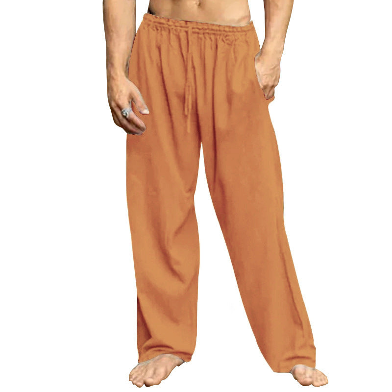 Herren bequeme Freizeit-Hose mit elastischem Bund und seitlichen Eingrifftaschen EB