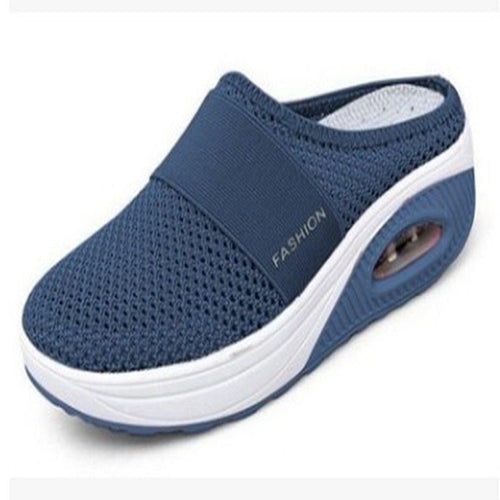 Damen Komfortable Wellness-Mules mit atmungsaktiver Mesh-Oberfläche EB