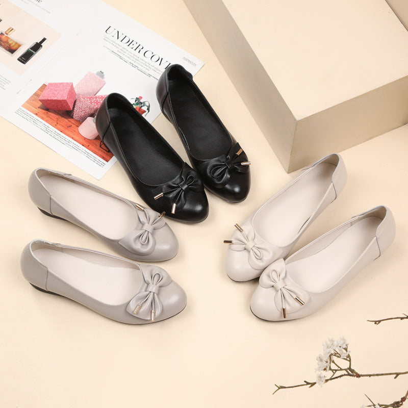 Damen Ballerinas mit elegantem Knoten-Detail und ausgesprochen komfortabler Sohle EB