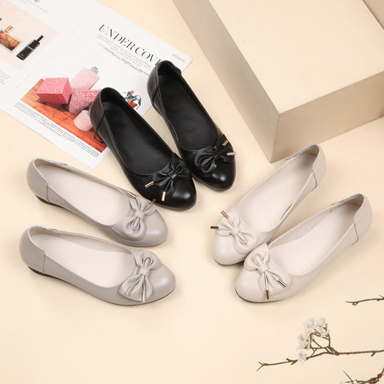 Damen Ballerinas mit elegantem Knoten-Detail und ausgesprochen komfortabler Sohle EB
