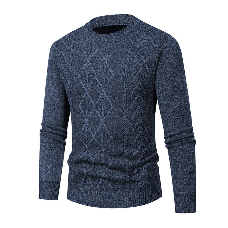 Herren Pullover mit strukturiertem Zopfmuster EB