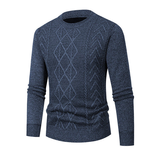 Herren Pullover mit strukturiertem Zopfmuster EB