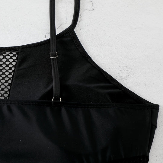 Damen Sportlicher Einteiler Badeanzug EB