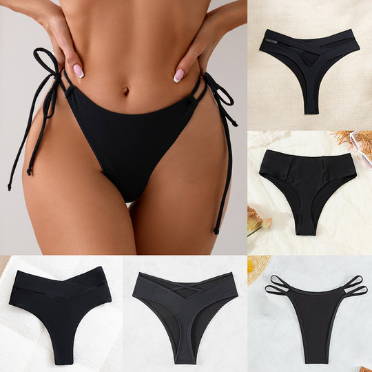 Damen Hochtaillierte Badeshorts mit Raffung EB
