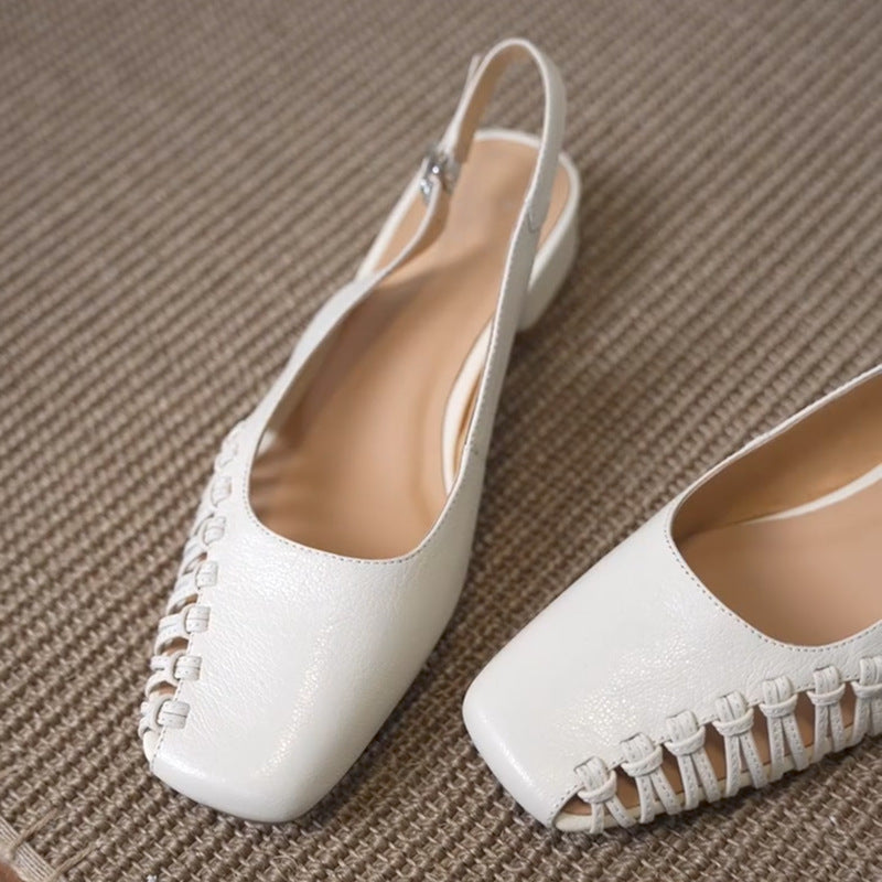 Damen Slingback-Pumps mit modischem Riemendetail und bequemer Fußbettgestaltung EB