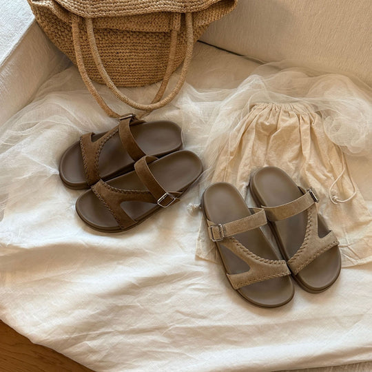 Damen Komfortable Riemensandalen mit verstellbarem Riemendesign und anatomisch geformtem Fußbett EB