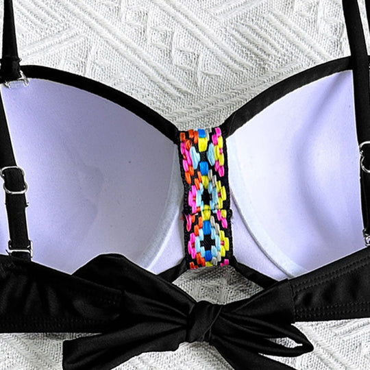 Damen Bikiniset mit verzierten Details EB