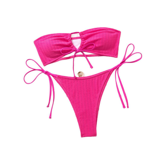 Damen Bandeau-Bikini mit Raffung EB