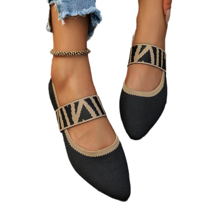 Damen modische und bequeme Slipper mit elastischem Riemen EB