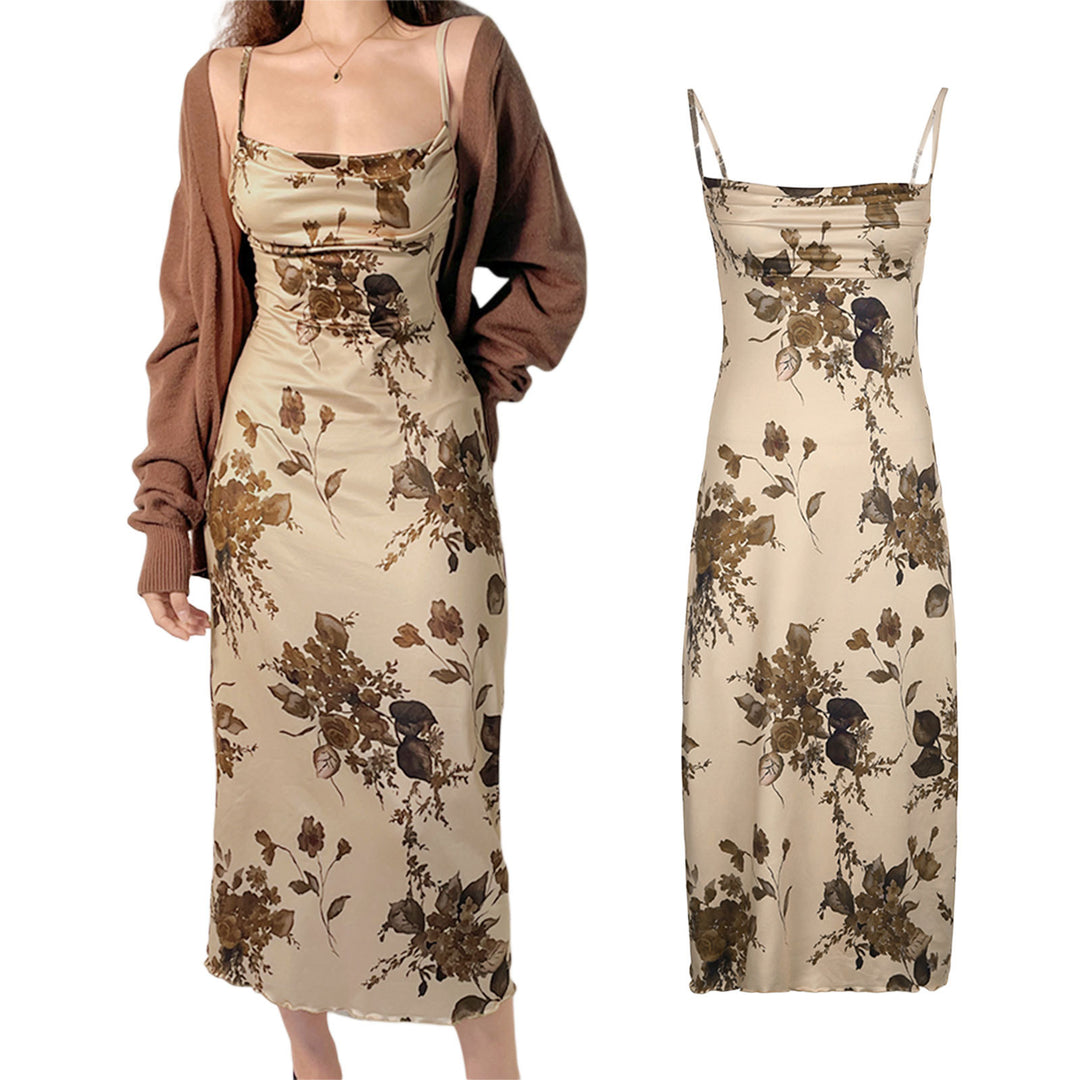 Damen Maxikleid mit elegantem floralem Design EB