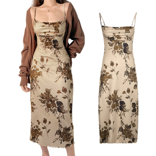 Damen Maxikleid mit elegantem floralem Design EB