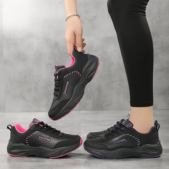 Damen nan voluminöse Sneaker mit gepolstertem Kragen und stoßabsorbierender Sohle EB