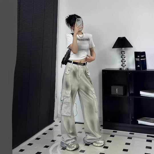 Damen Cargo-Hose mit modischen Taschen und lässigem Schnitt EB