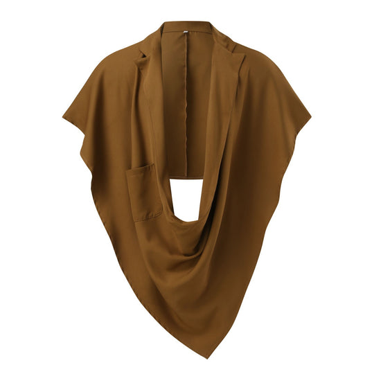 Damen Elegante Oversize-Umhangjacke mit praktischem Taschen-Design EB