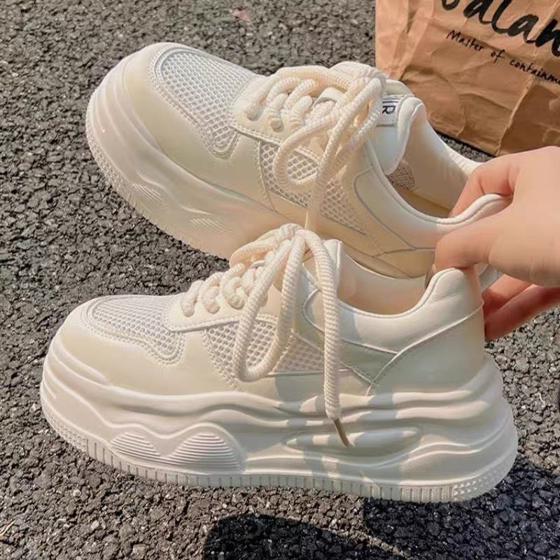 Damen Trendige Plateau-Sneaker mit atmungsaktivem Obermaterial EB