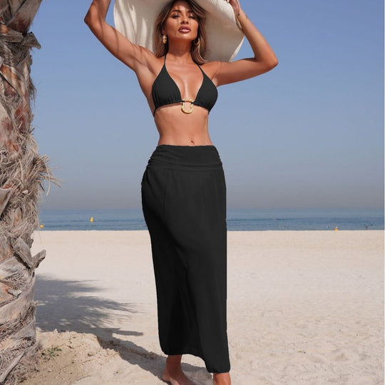 Damen Eleganter Wickelrock mit hohem Bund EB