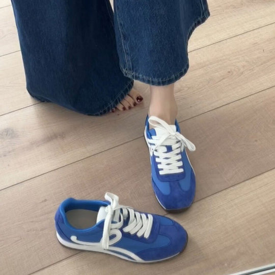 Damen sportliche Sneakers mit atmungsaktiver Mesh-Oberfläche und dämpfender Sohle EB