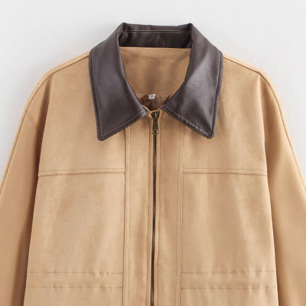Damen Übergangsjacke mit praktischen Taschen und stilvollem Kragen EB