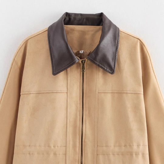 Damen Übergangsjacke mit praktischen Taschen und stilvollem Kragen EB