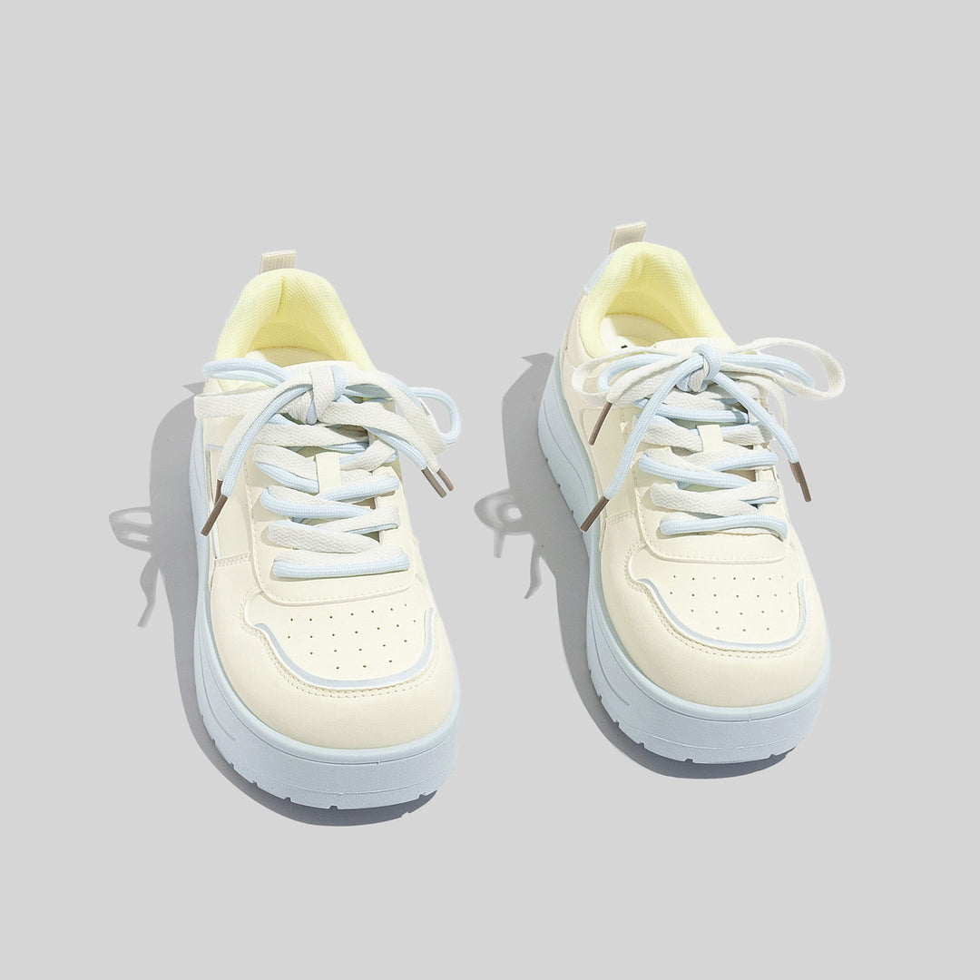 Damen Plattform Sneakers mit atmungsaktiver Oberfläche und gepolsterter Dämpfung EB