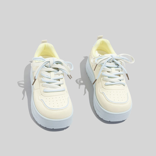 Damen Plattform Sneakers mit atmungsaktiver Oberfläche und gepolsterter Dämpfung EB