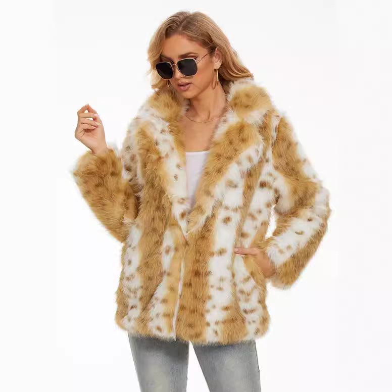 Damen Fuzzy Oversized Jacke EB