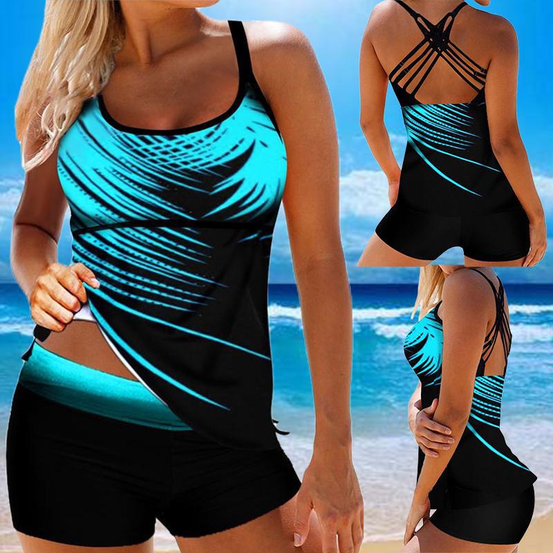 Damen Sportliche Badebluse mit Shorts EB