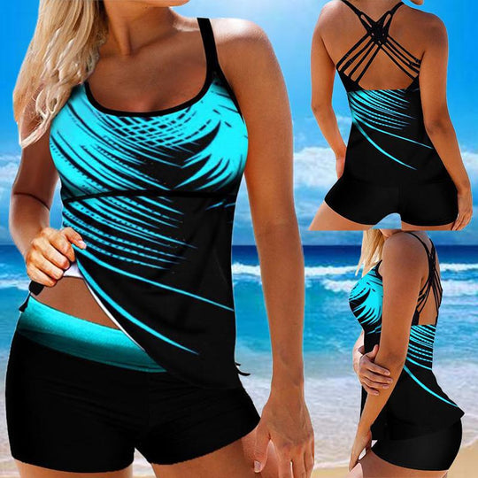 Damen Sportliche Badebluse mit Shorts EB