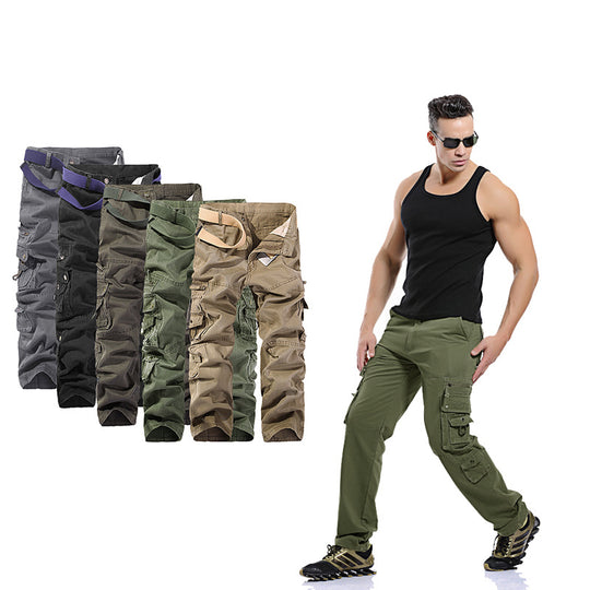 Herren Cargo-Hose mit mehreren praktischen Taschen und verstellbarem Gurt EB