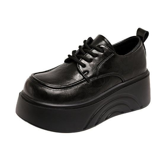 Damen Chunky Plateau Sneakers mit modischem Kunstleder-Obermaterial EB