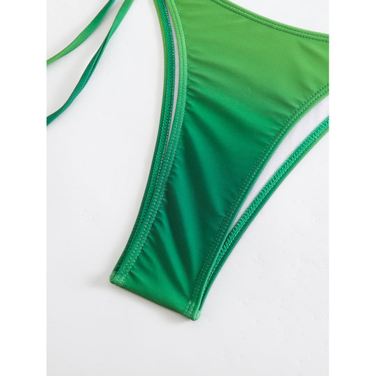 Damen Bikini-Set mit transparentem Oberteil und verstellbaren Trägern EB