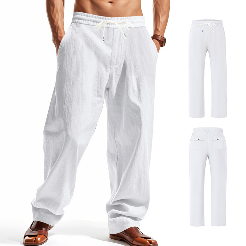 Herren bequeme Freizeithose mit elastischem Bund und seitlichen Taschen EB