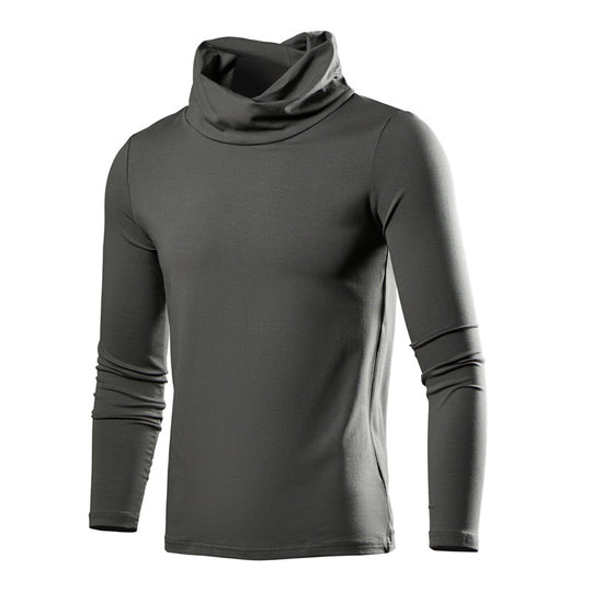 Herren elegantes Langarmshirt mit modischem Kragen EB