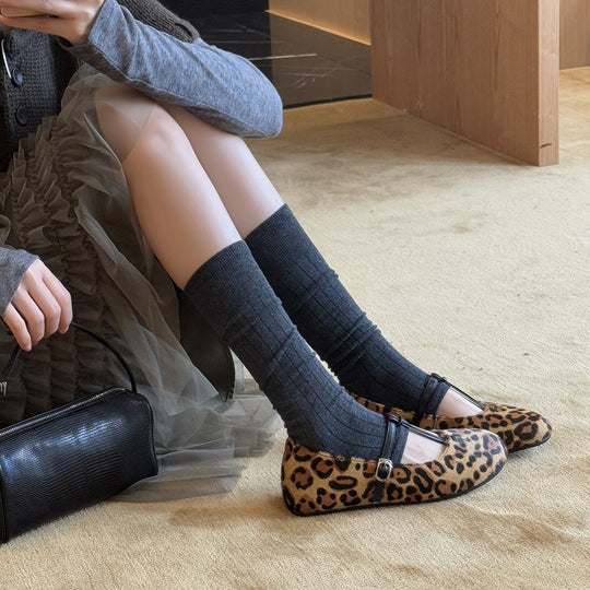 Damen Ballerinas mit verstellbarem Riemen und hochwertigem Leder EB