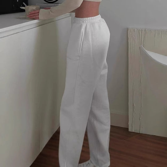 Damen Sportliche Jogginghose mit elastischem Bund und seitlichen Taschen EB