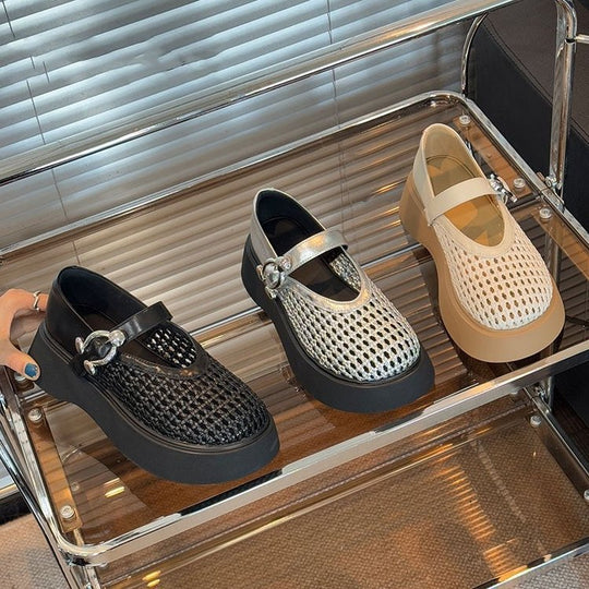 Damen Bequeme Clogs mit atmungsaktivem Netzdesign und verstellbarem Riemen EB