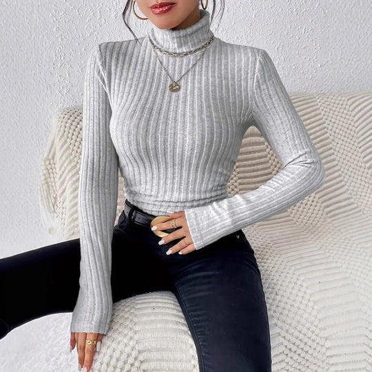 Damen Elegantes und bequemes langsames Stehkragenoberteil EB