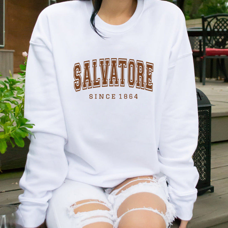 Damen Sweatshirt mit Vintage-Print und komfortablem Schnitt EB