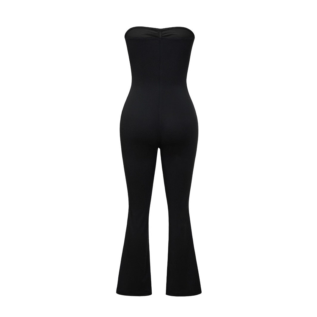 Damen Bustier-Overall mit Flared-Beinen EB