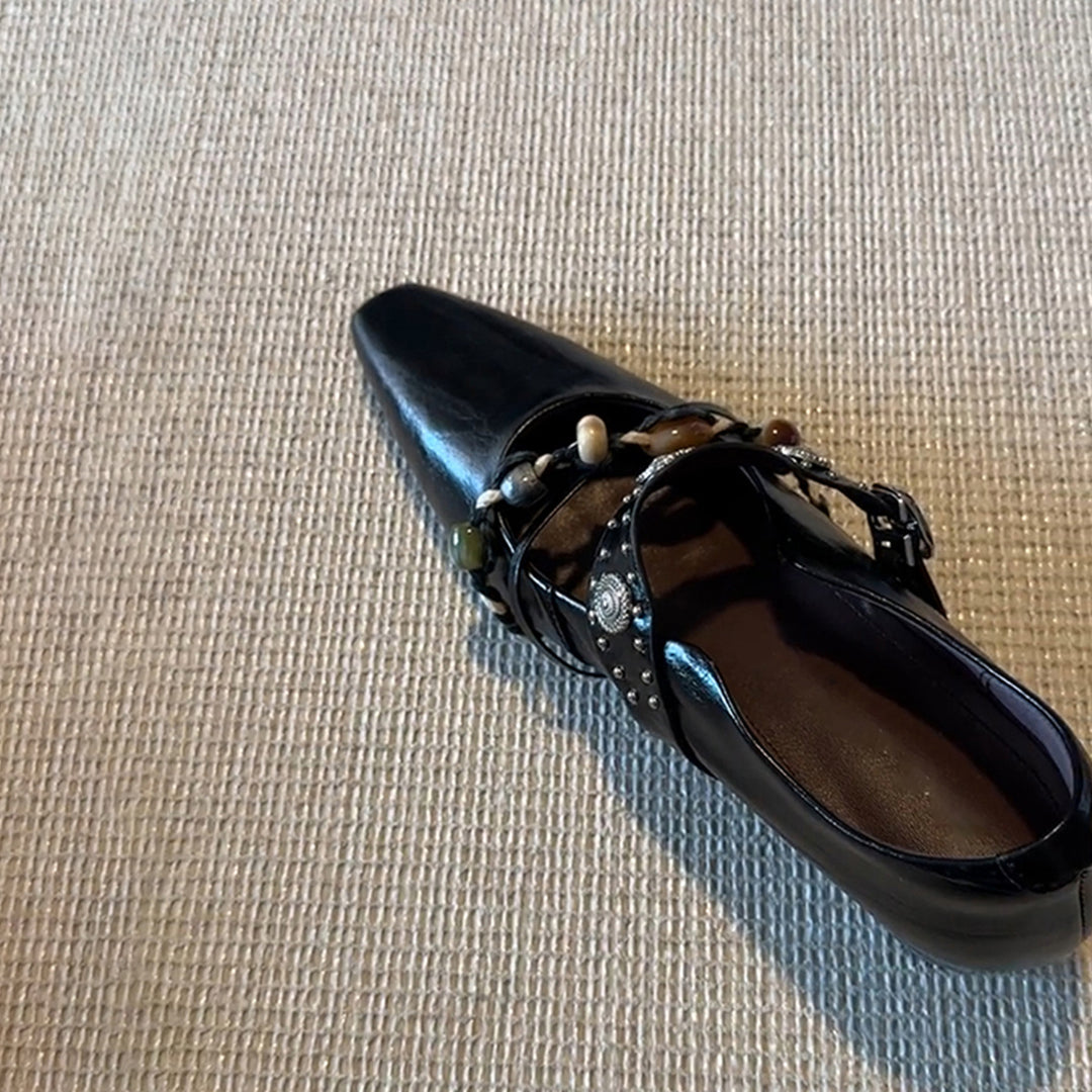 Damen elegante Slingback-Pumps mit modischem Schmuckdetail EB