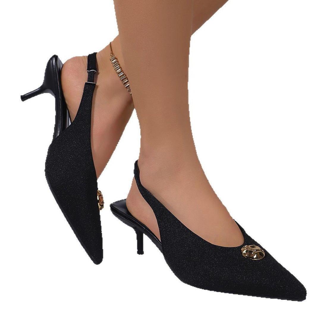 Damen Slingback-Pumps mit elegantem Riemchen-Design und edlem Schmuckdetail EB