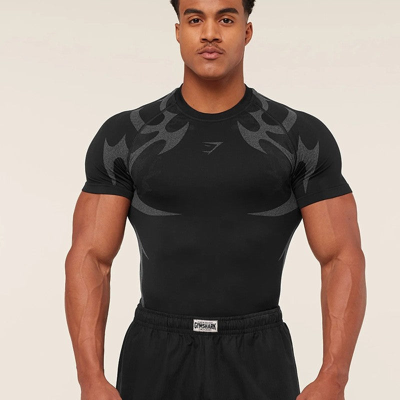 Herren nan nahtloses formgebendes Funktionsshirt mit Kompressionseffekt und ergonomischen Muskelzonen EB