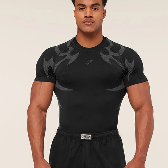 Herren nan nahtloses formgebendes Funktionsshirt mit Kompressionseffekt und ergonomischen Muskelzonen EB
